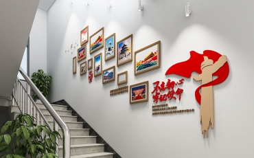 新時代中國特色社會主義思想黨建引領(lǐng)樓梯文化墻