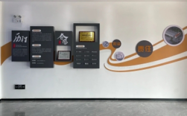 簡(jiǎn)約企業(yè)簡(jiǎn)介/發(fā)展歷程文化墻案例效果圖賞析