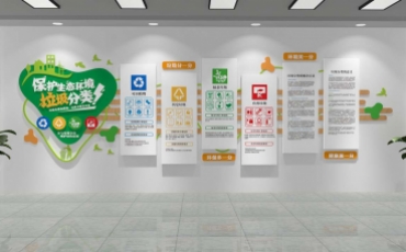 綠色垃圾分類環(huán)保文化墻