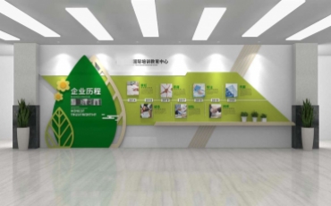 清新綠色企業(yè)發(fā)展歷程文化墻